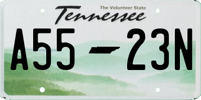 TN license plate A5523N
