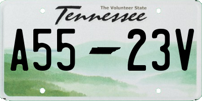 TN license plate A5523V