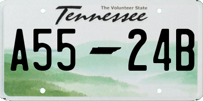 TN license plate A5524B