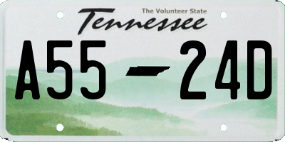 TN license plate A5524D