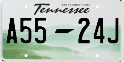 TN license plate A5524J