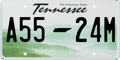 TN license plate A5524M