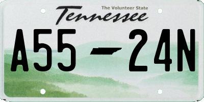 TN license plate A5524N