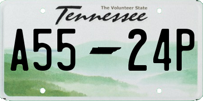 TN license plate A5524P