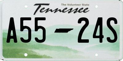TN license plate A5524S