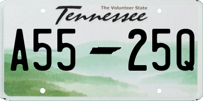 TN license plate A5525Q