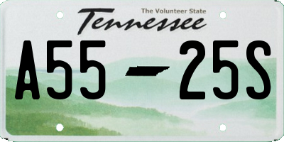 TN license plate A5525S