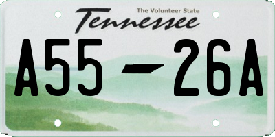 TN license plate A5526A