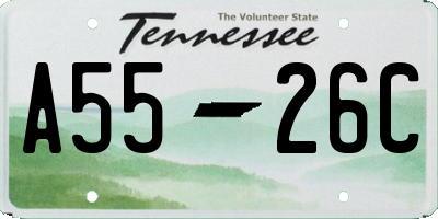 TN license plate A5526C