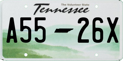 TN license plate A5526X