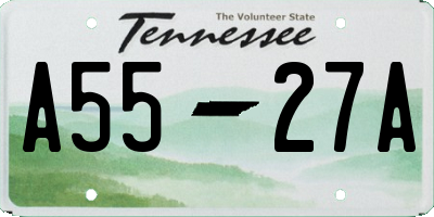 TN license plate A5527A