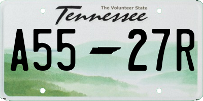 TN license plate A5527R