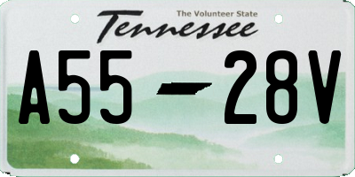 TN license plate A5528V