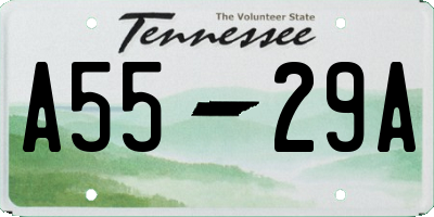 TN license plate A5529A