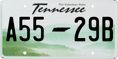 TN license plate A5529B