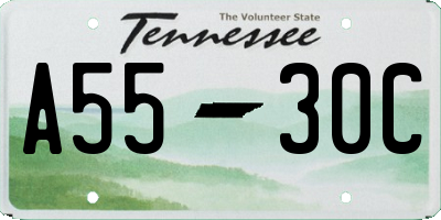 TN license plate A5530C