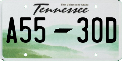 TN license plate A5530D