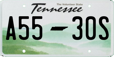 TN license plate A5530S