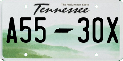 TN license plate A5530X