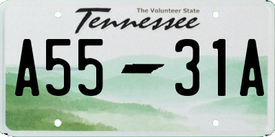 TN license plate A5531A