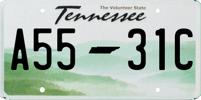 TN license plate A5531C