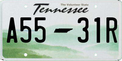 TN license plate A5531R
