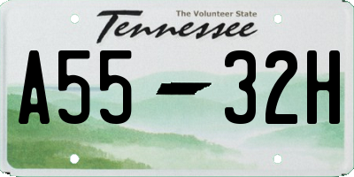 TN license plate A5532H