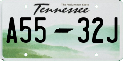 TN license plate A5532J