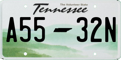 TN license plate A5532N