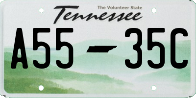 TN license plate A5535C