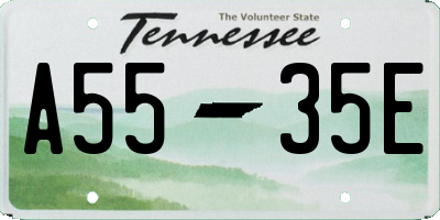 TN license plate A5535E