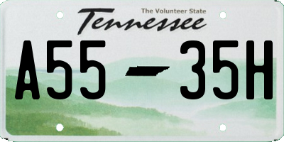 TN license plate A5535H