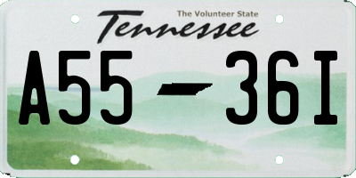 TN license plate A5536I
