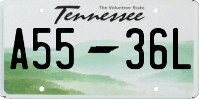 TN license plate A5536L