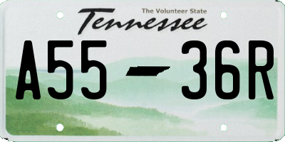 TN license plate A5536R