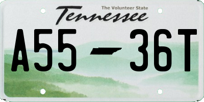TN license plate A5536T