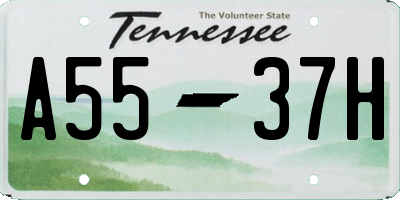 TN license plate A5537H