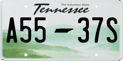 TN license plate A5537S
