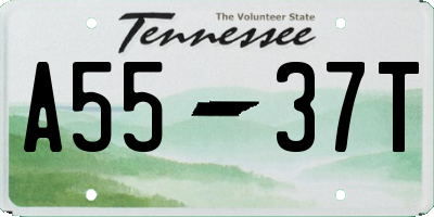 TN license plate A5537T