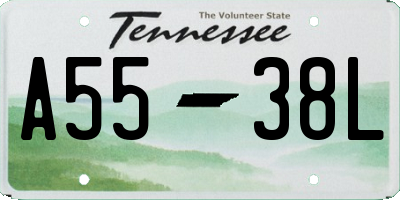 TN license plate A5538L