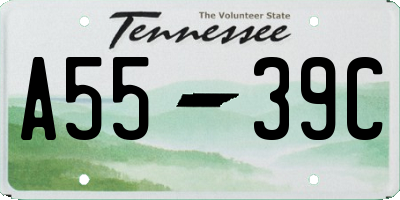 TN license plate A5539C