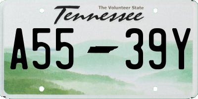 TN license plate A5539Y
