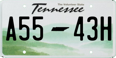 TN license plate A5543H
