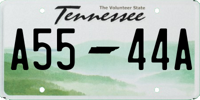 TN license plate A5544A