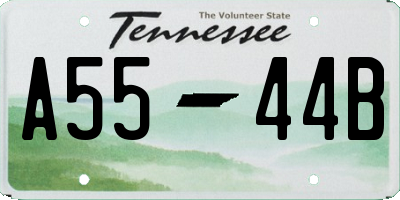TN license plate A5544B