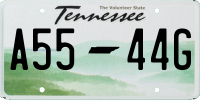 TN license plate A5544G