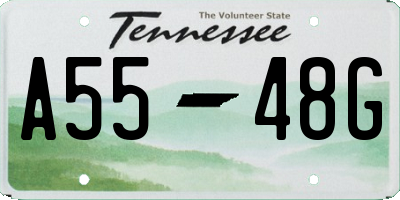 TN license plate A5548G