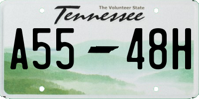 TN license plate A5548H