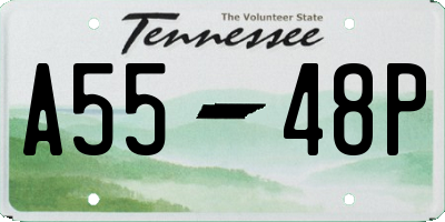 TN license plate A5548P