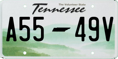 TN license plate A5549V